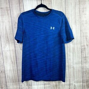 Under Armour Threadborne Fitted Heat Gear Men's Heathered Blue Tee